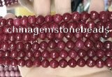 CCN5728 15 inches 8mm faceted round candy jade beads