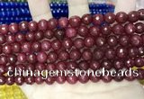 CCN5729 15 inches 8mm faceted round candy jade beads