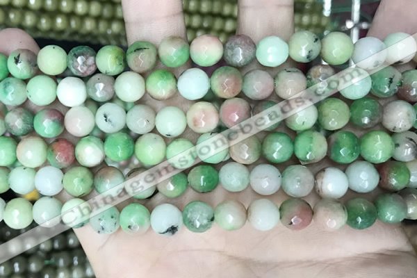 CCN5740 15 inches 8mm faceted round candy jade beads