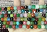 CCN5742 15 inches 8mm faceted round candy jade beads