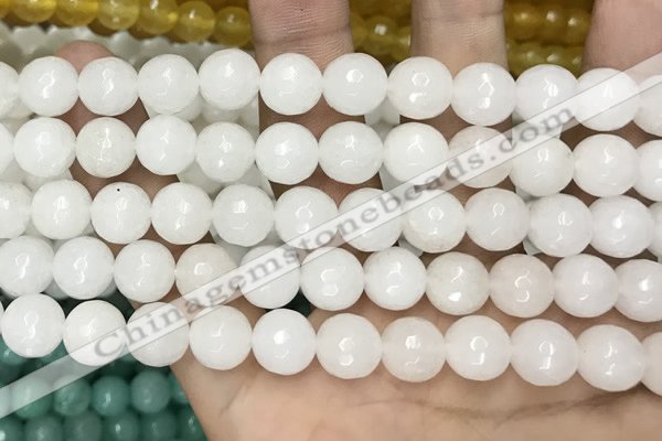 CCN5760 15 inches 10mm faceted round candy jade beads