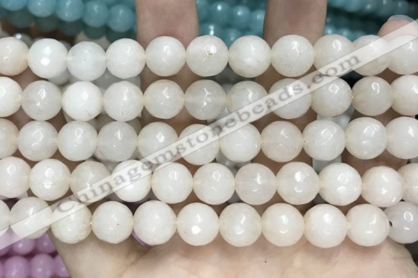 CCN5761 15 inches 10mm faceted round candy jade beads