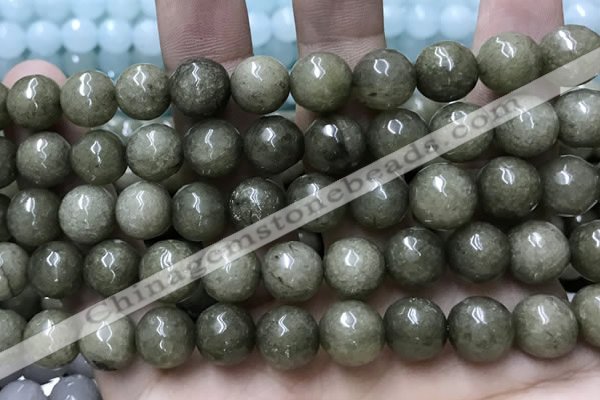 CCN5773 15 inches 10mm faceted round candy jade beads