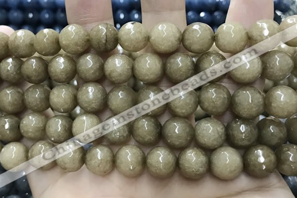 CCN5775 15 inches 10mm faceted round candy jade beads