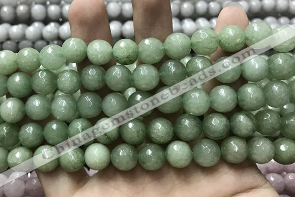 CCN5778 15 inches 10mm faceted round candy jade beads