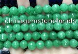 CCN5787 15 inches 10mm faceted round candy jade beads