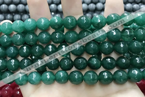 CCN5789 15 inches 10mm faceted round candy jade beads