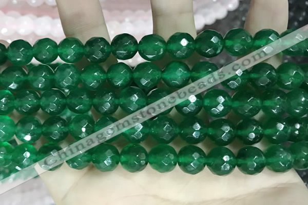 CCN5790 15 inches 10mm faceted round candy jade beads