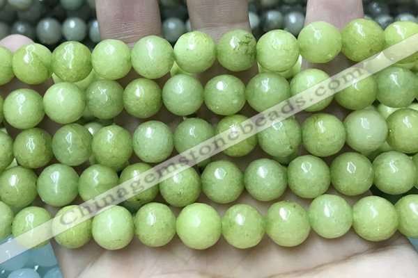 CCN5792 15 inches 10mm faceted round candy jade beads