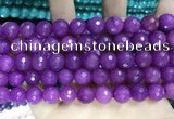 CCN5798 15 inches 10mm faceted round candy jade beads