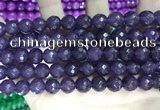 CCN5800 15 inches 10mm faceted round candy jade beads