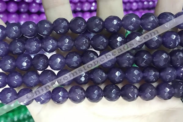 CCN5800 15 inches 10mm faceted round candy jade beads