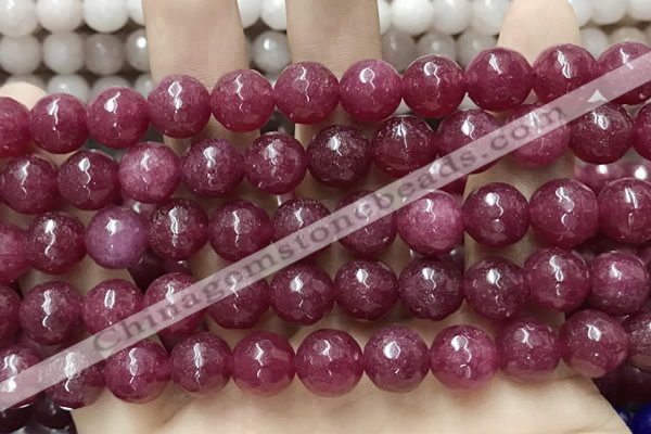 CCN5804 15 inches 10mm faceted round candy jade beads