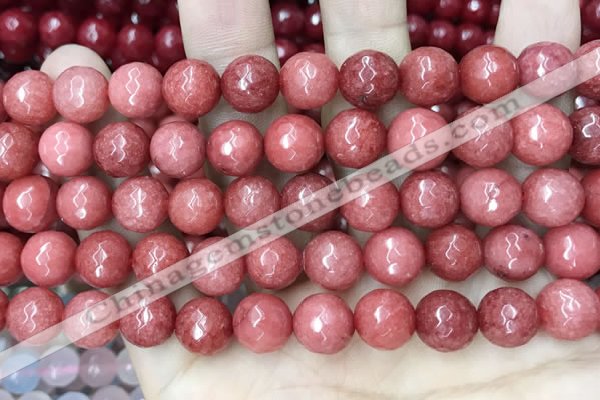 CCN5807 15 inches 10mm faceted round candy jade beads