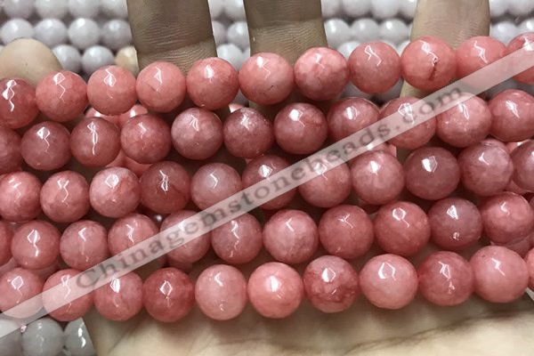 CCN5808 15 inches 10mm faceted round candy jade beads