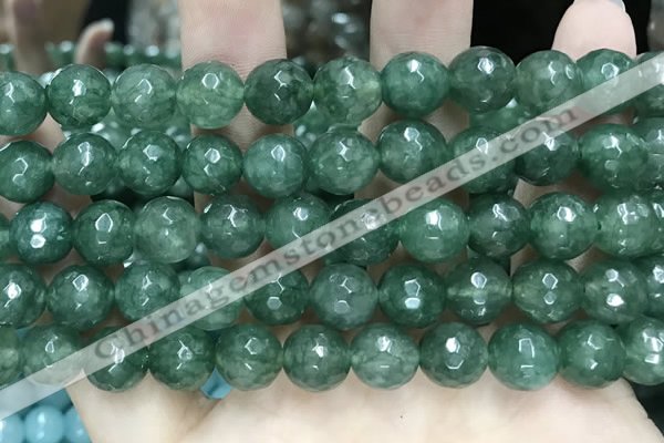 CCN5825 15 inches 10mm faceted round candy jade beads