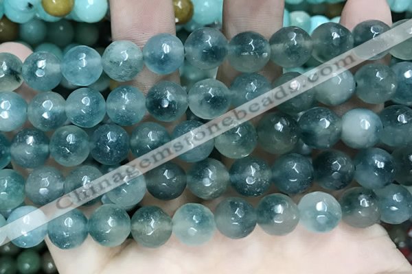 CCN5826 15 inches 10mm faceted round candy jade beads