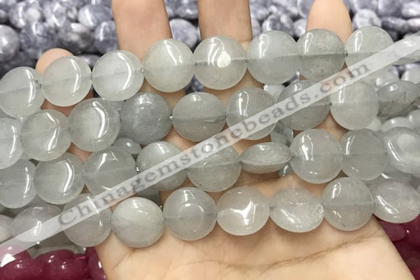 CCN5860 15 inches 15mm flat round candy jade beads Wholesale