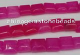 CCN587 15.5 inches 8*8mm square candy jade beads wholesale