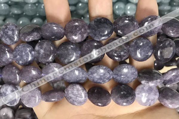 CCN5872 15 inches 15mm flat round candy jade beads Wholesale