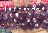 CCN5873 15 inches 15mm flat round candy jade beads Wholesale