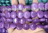 CCN5876 15 inches 15mm flat round candy jade beads Wholesale