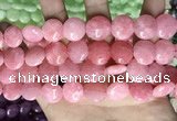 CCN5878 15 inches 15mm flat round candy jade beads Wholesale