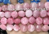 CCN5879 15 inches 15mm flat round candy jade beads Wholesale