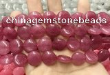 CCN5882 15 inches 15mm flat round candy jade beads Wholesale