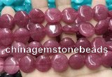 CCN5884 15 inches 15mm flat round candy jade beads Wholesale