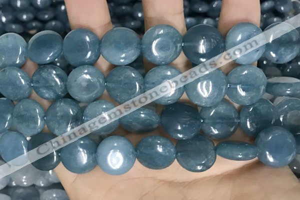 CCN5897 15 inches 15mm flat round candy jade beads Wholesale