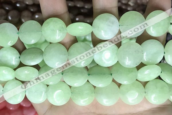 CCN5901 15 inches 15mm flat round candy jade beads Wholesale