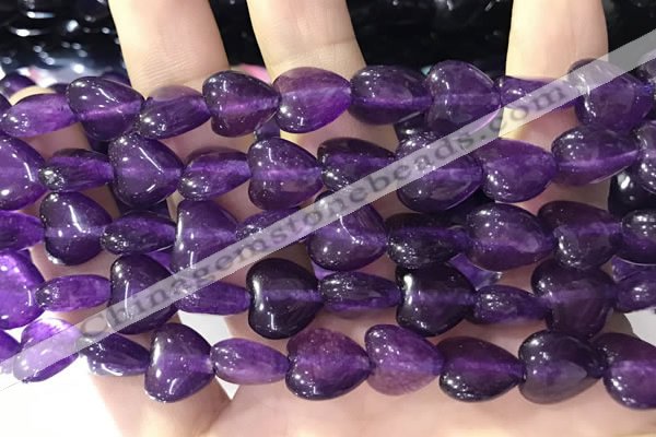 CCN5930 15 inches 12*12mm heart candy jade beads Wholesale