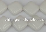 CCN595 15.5 inches 15*15mm diamond candy jade beads wholesale