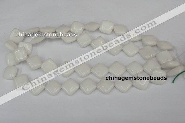 CCN595 15.5 inches 15*15mm diamond candy jade beads wholesale