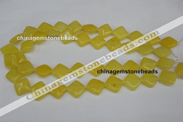 CCN596 15.5 inches 15*15mm diamond candy jade beads wholesale