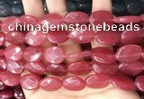 CCN5969 15 inches 13*18mm faceted oval candy jade beads