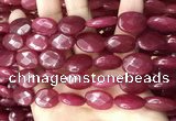 CCN5970 15 inches 13*18mm faceted oval candy jade beads