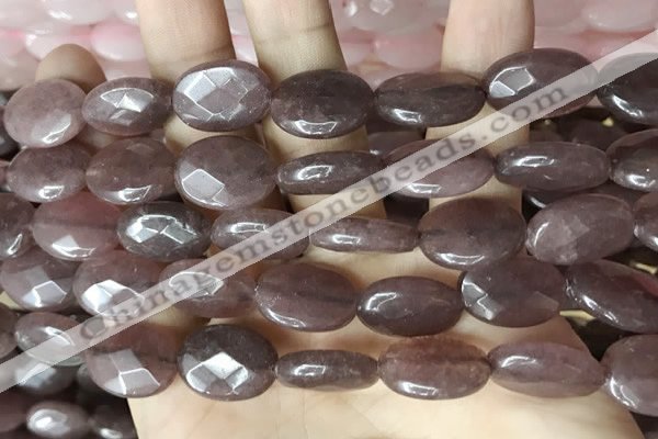 CCN5979 15 inches 13*18mm faceted oval candy jade beads