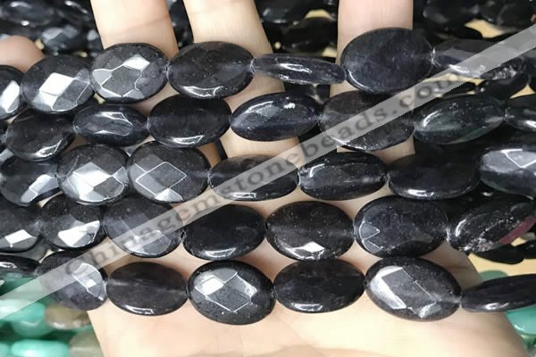 CCN5984 15 inches 13*18mm faceted oval candy jade beads