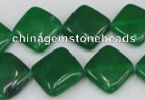 CCN600 15.5 inches 15*15mm diamond candy jade beads wholesale