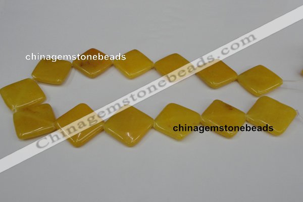 CCN605 15.5 inches 25*25mm diamond candy jade beads wholesale