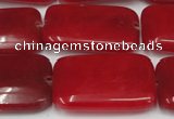 CCN612 15.5 inches 20*30mm rectangle candy jade beads wholesale