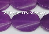 CCN618 15.5 inches 22*30mm twisted oval candy jade beads wholesale