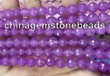 CCN6306 15.5 inches 8mm faceted round candy jade beads Wholesale