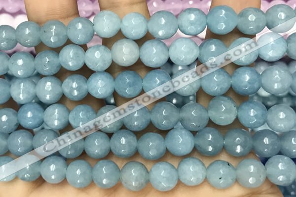 CCN6315 15.5 inches 8mm faceted round candy jade beads Wholesale