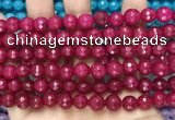 CCN6316 15.5 inches 8mm faceted round candy jade beads Wholesale