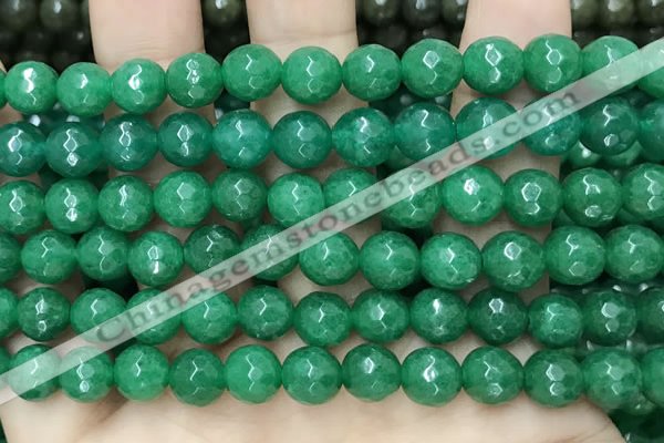 CCN6325 15.5 inches 8mm faceted round candy jade beads Wholesale