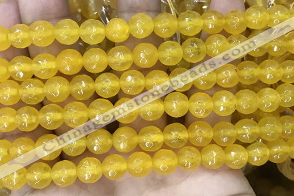 CCN6341 6mm, 8mm, 10mm, 12mm & 14mm faceted round candy jade beads