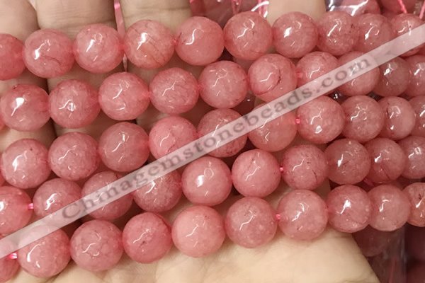 CCN6345 6mm, 8mm, 10mm, 12mm & 14mm faceted round candy jade beads